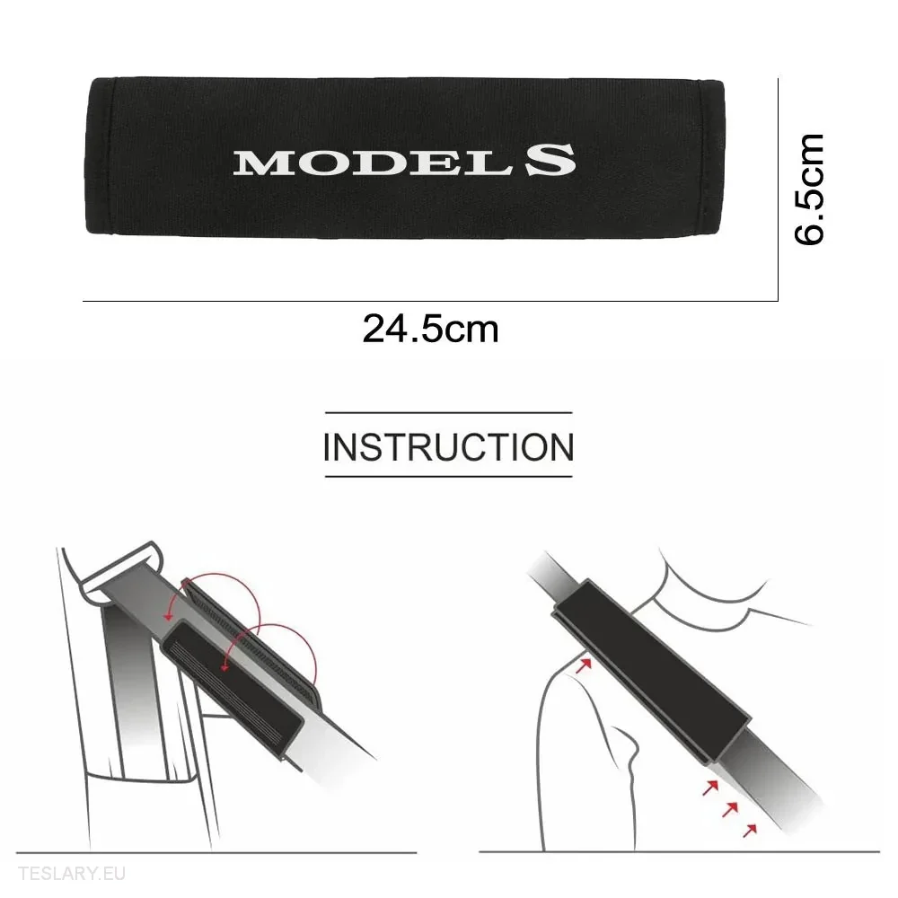 Protetor de ombro para cinto de segurança Tesla com logotipo (2 peças) - Image 5